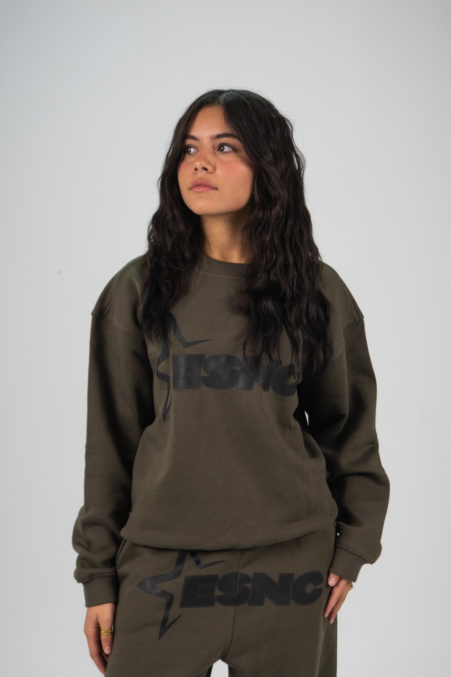 ICONIC Olive Crewneck